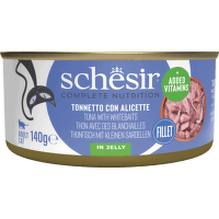 SCHESIR Cat konzerva pre mačky s tuniakom a sleďmi 140 g