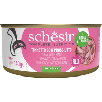 SCHESIR Cat konzerva pre mačky s tuniakom a šunkou 140 g