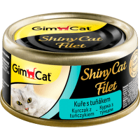 Konzerva pre mačky GimCat ShinyCat tuniak a kura 2 × 70 g