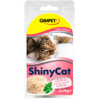 Konzerva pre mačky GimCat ShinyCat kura a krab 2 × 70 g