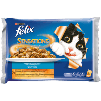 Консервы для кошек - Felix Sensations рыбная коллекция, 4x100 г