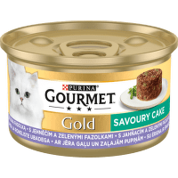 Консервы для кошек – Gourmet Gold Savoury Cake Lamb and Green Beans, 85 г
