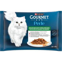 GOURMET Perle Cat kapsičky 4x85g Mini filetky v šťave so zeleninou