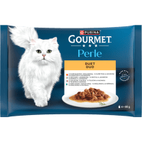 Gourmet Perle multipack DUO kuře-hovězí/krůta-jehněčí/telecí-kachna/králík-zvěřina 4x85g