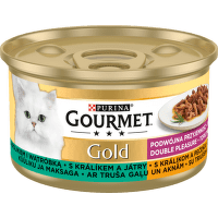 Konservi kaķiem – Gourmet Gold Duo Rabbit and Liver, 85 g