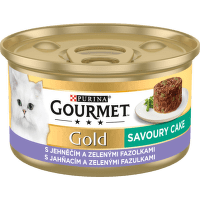 Gourmet gold cat konzerva Savoury cake  jahňa a fazuľky 85 g