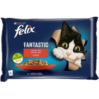 FELIX kapsičky Fantastic hovädzie/kura 4 x 85 g 