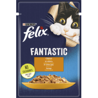 Консервы для кошек – Felix Fantastic с курицей, 85 г