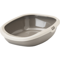 Tualete kaķiem – Savic, Gizmo Large Happy Planet, mocha granite/warm grey,  52 x 39,5 x 15 cm