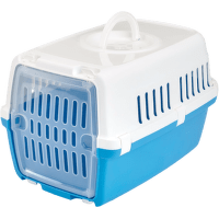 Transportēšanas bokss dzīvniekiem – Savic, Zephos, pacific blue/white, 49,5 x 32,5 x 30 cm