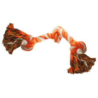 Uzel DOG FANTASY bavlněný oranžovo-bílý 3 knoty 40 cm