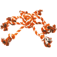 Přetahovadlo DOG FANTASY chobotnice oranžovo-bílá 45 cm