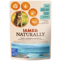 IAMS Naturally Adult Cat with Natural Cod in Gravy 85g
