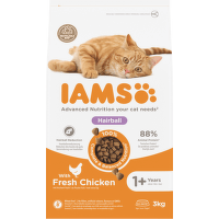 Krmivo IAMS Cat Adult Hairball Chicken 3 kg