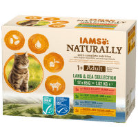 Iams kapsička Naturally morské a suchozemské mäso v omáčke multipack 12 x 85 g 
