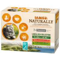 Iams kapsička Naturally Senior morské a suchozemské mäso v omáčke multipack 12 x 85 g 