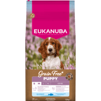 Krmivo Eukanuba Grain Free Puppy Small&Medium morské ryby 12kg