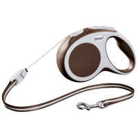 Поводок-рулетка для собак - FLEXI Vario Cord S 8м, цвет - коричневый
