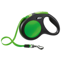 Поводок-рулетка для собак – Flexi New Neon Tape M 5 м, Green