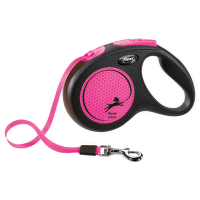 Inerces pavada suņiem – Flexi New Neon Tape M 5 m, Pink
