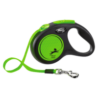 Inerces pavada suņiem – Flexi New Neon Tape S 5 m, Green