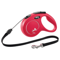 Voditko Flexi Classic New lanko M 5m cervene