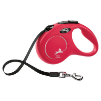 Voditko Flexi Classic New paska S 5m cervene