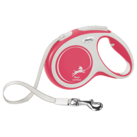 Flexi vôdzka New Comfort páska M 5 m červená