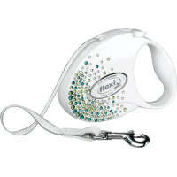 Inerces pavada – Flexi Glam Splash Leaf S 3 m, Tape, White