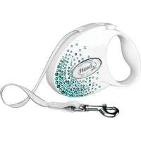 Поводок-рулетка – Flexi Glam Splash Ocean S 3 м, Tape, White