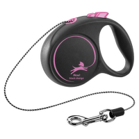 Flexi vôdzka Black Design lanko XS 3 m ružové
