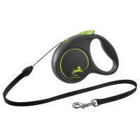 Flexi vôdzka Black Design lanko S 5 m zelené 