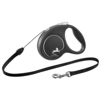 Поводок-рулетка для собак – Flexi Black Design S Cord 5 м, Black