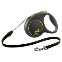 Flexi vôdzka Black Design lanko M 5 m zelené 