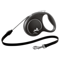 Flexi vôdzka Black Design lanko M 5 m čierne