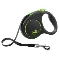 Flexi vôdzka Black Design páska S 5 m zelené 