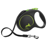 Inerces pavada suņiem – Flexi Black Design M Tape 5 m, Green