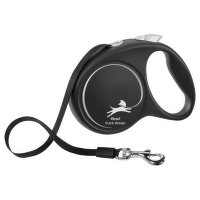 Inerces pavada suņiem – Flexi Black Design M Tape 5 m, Black