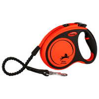Inerces pavada suņiem – Flexi Xtreme M Tape 5 m, black / orange