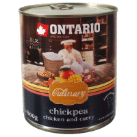 Konservi suņiem – Ontario Culinary Chickpea, Chicken and Curry, 800 g