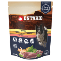 Консервы для собак – Ontario Duck with vegetables in broth, 300 г