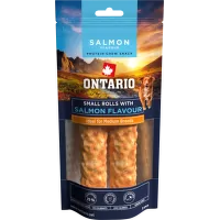 Žvýkací pochoutka Ontario Protein malá rolka pro střední plemena s příchutí lososa 12,7 cm 2 ks