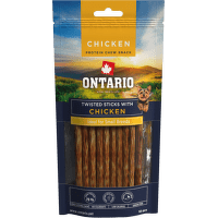 Žvýkací pochoutka Ontario Protein točené tyčinky pro malá plemena kuřecí 12,7 cm 10 ks