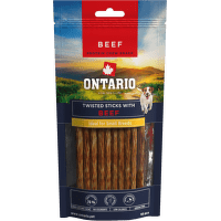 Žvýkací pochoutka Ontario Protein točené tyčinky pro malá plemena hovězí 12,7 cm 10 ks