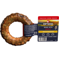 Žuvacia pochúťka Ontario Protein bagel pre malé plemená hovädzia 8,9 cm