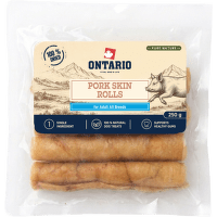 Sušená vepřová kůže Ontario Pure Nature rolka 250 g