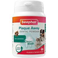 Dentální prášek Beaphar Plaque Away 80 g