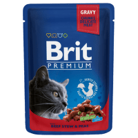 BRIT Premium Cat Beef Stew & Peas kaps.100g