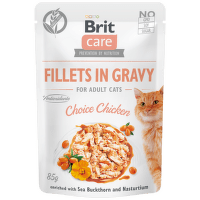 Brit Care Cat kapsička Fillets in Gravy Choice Chicken 85 g