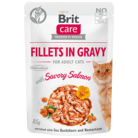 Brit Care Cat Fillets in Gravy with Savory Salmon 85 g